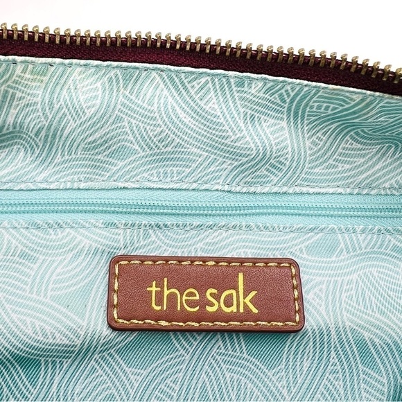 The Sak Sequoia Hobo Bag in Current (berry) Pebbled Leather Handbag Wine Purple - Picture 6 of 16